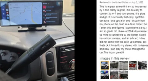 10.26" 4K Car Camera | Carplay | Android | GPS Navigation | Dashboard Video Recorder