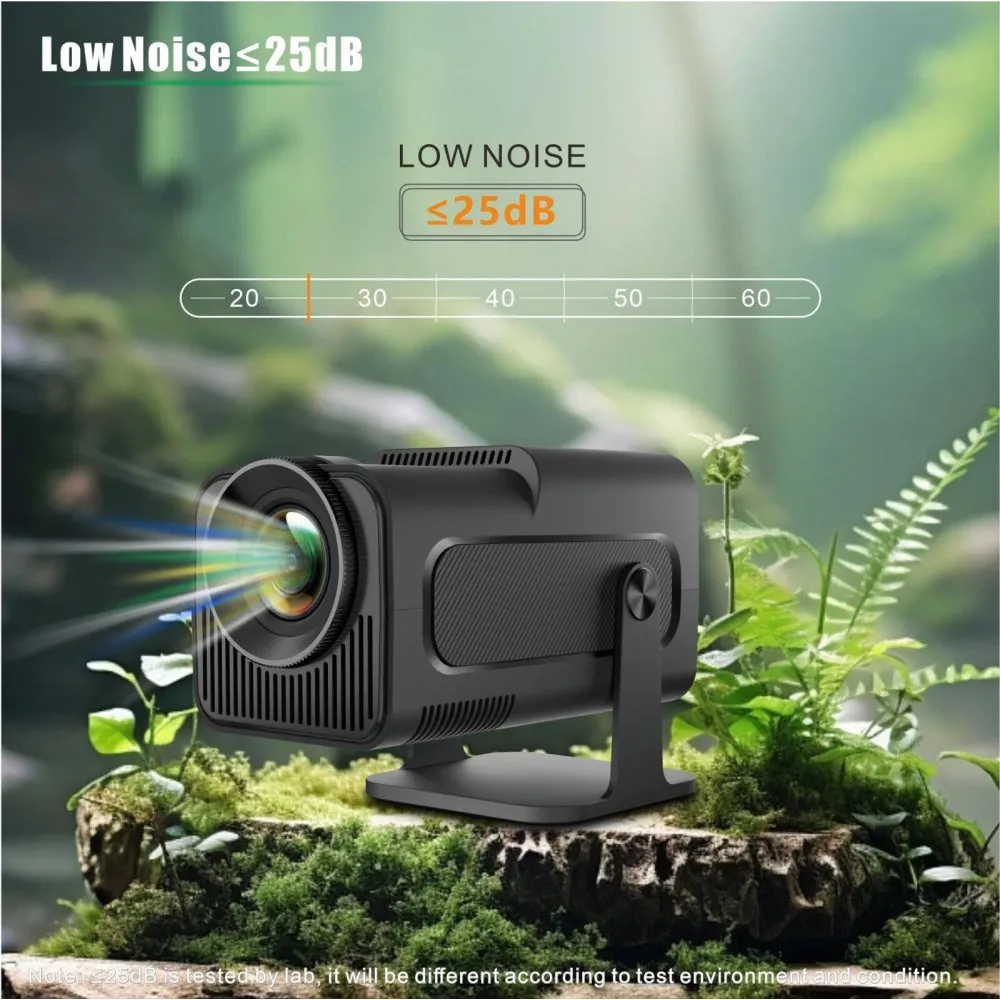 1080P 390 Lumens 4K Android 11 Projector with WiFi 6 and Bluetooth 5.0 | Supports Miracast, Airplay, and DLNA | HY320