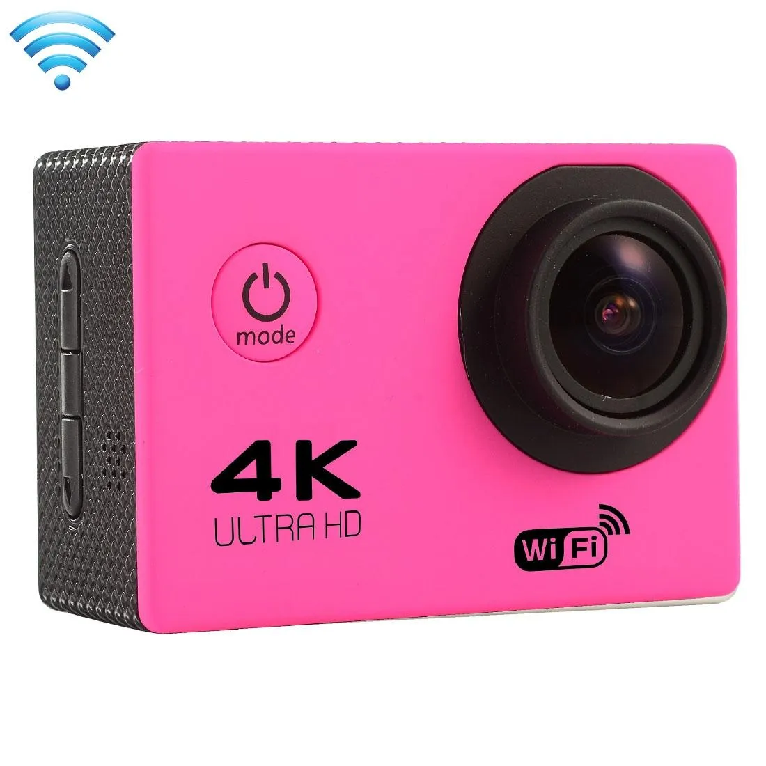 170° Wide Angle WiFi Action Camera | With Waterproof Case | Supports 64GB Micro SD | Magenta