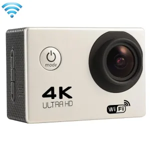 170° Wide Angle WiFi Action Camera | With Waterproof Case | Supports 64GB Micro SD | Silver