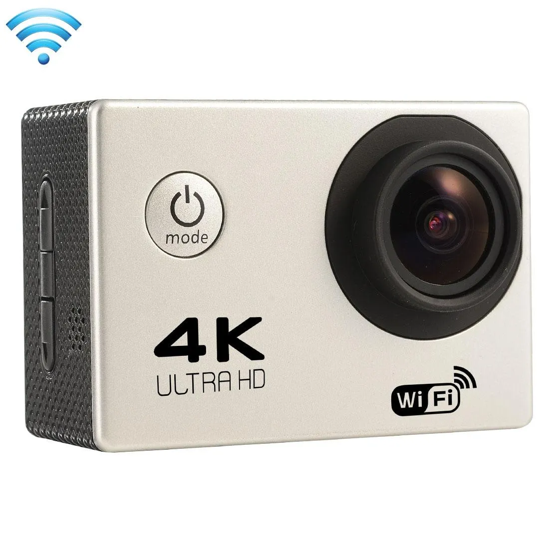 170° Wide Angle WiFi Action Camera | With Waterproof Case | Supports 64GB Micro SD | Silver