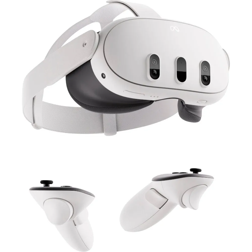 2023 New Meta Quest 3 All-In-One VR Headset 128GB Virtual Reality with Advanced Touch Plus Controllers, 2064 x 2208 up to 120 Hz Refresh Rate LCD, Enhanced Graphics, Slimmer Optics, Mytrix Earphones