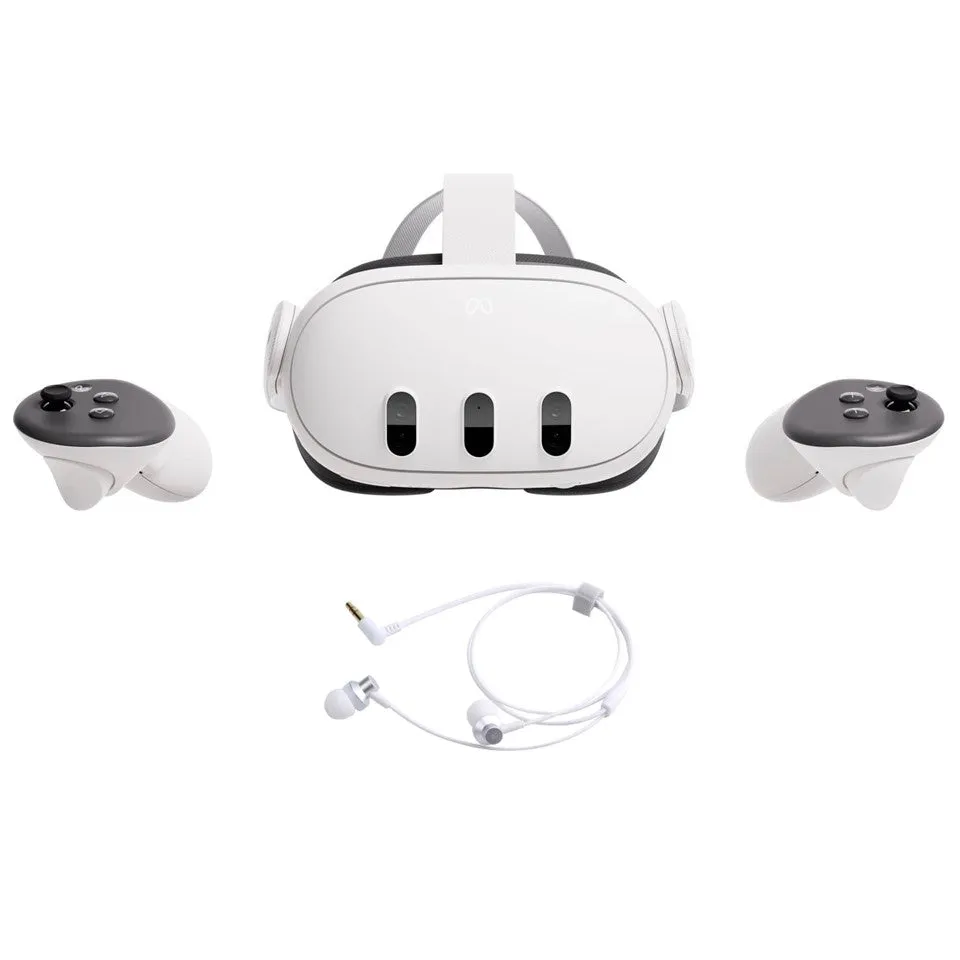 2023 New Meta Quest 3 All-In-One VR Headset 128GB Virtual Reality with Advanced Touch Plus Controllers, 2064 x 2208 up to 120 Hz Refresh Rate LCD, Enhanced Graphics, Slimmer Optics, Mytrix Earphones