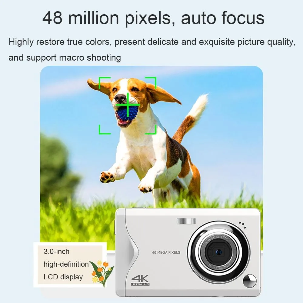 3.0-inch Autofocus 4K HD Digital Camera with HD Screen | Black