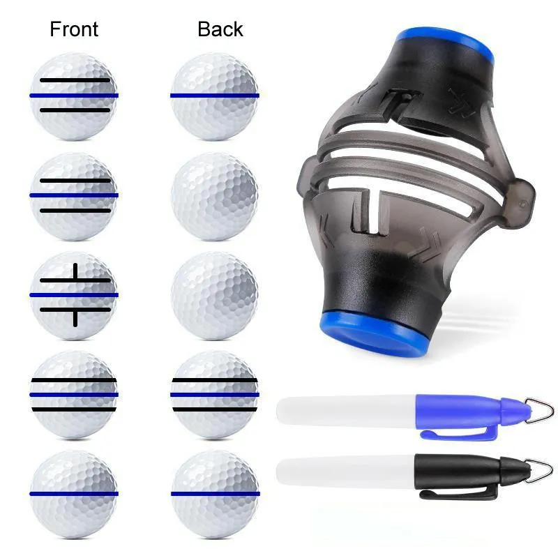 360-Degree Rotatable Golf Ball Scriber | With 2 Pens | Draw Five Lines