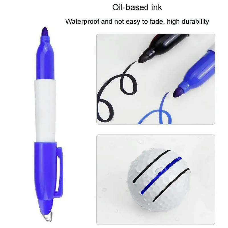 360-Degree Rotatable Golf Ball Scriber | With 2 Pens | Draw Five Lines