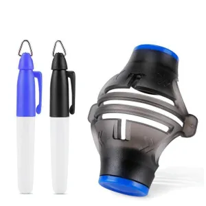 360-Degree Rotatable Golf Ball Scriber | With 2 Pens | Draw Five Lines
