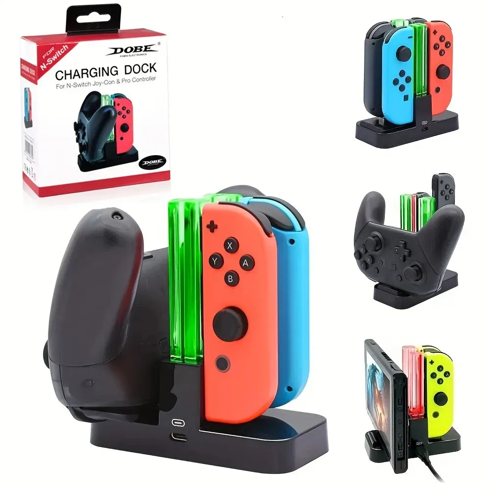 4 in 1 Charging Dock for Nintendo Switch Joy Con and Pro Controllers