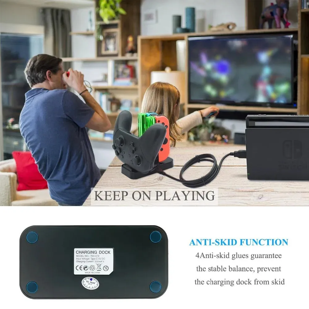 4 in 1 Charging Dock for Nintendo Switch Joy Con and Pro Controllers