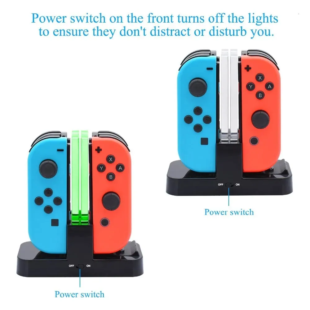 4 in 1 Charging Dock for Nintendo Switch Joy Con and Pro Controllers