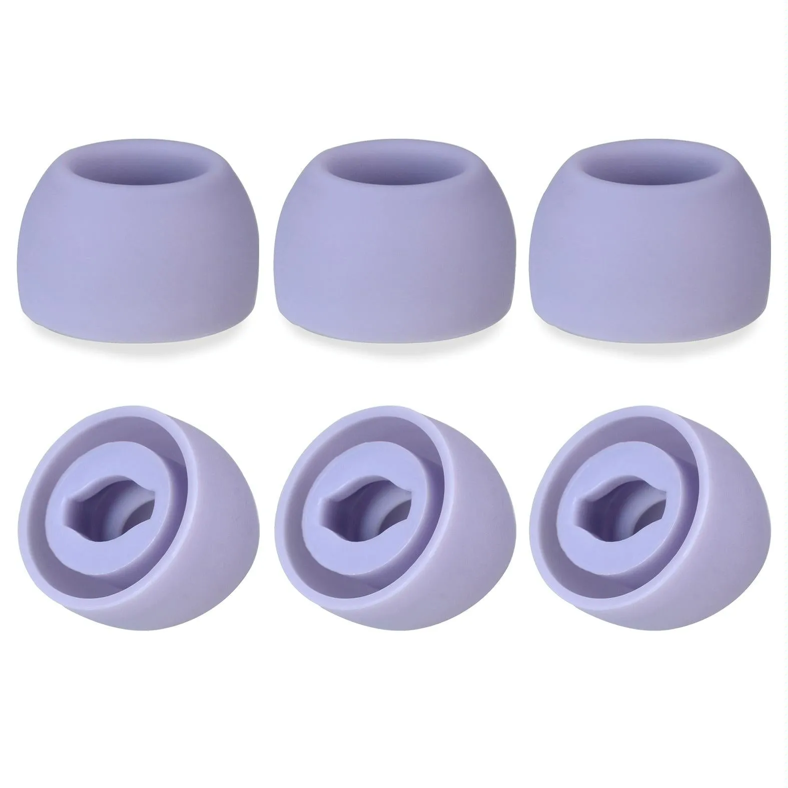 6-Pack Silicone Earplugs For Samsung Galaxy Buds Pro - Black Large
