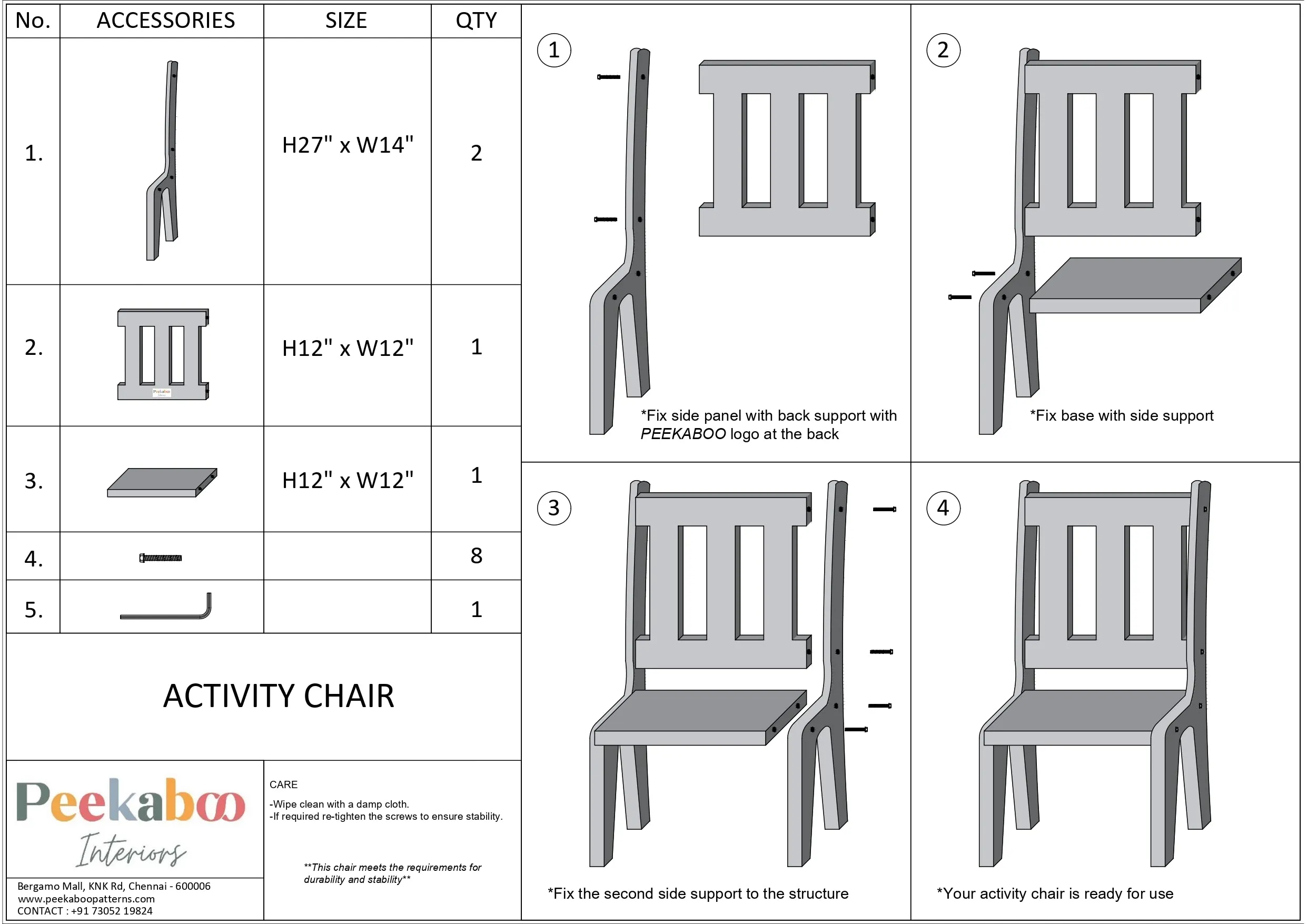 ACTIVITY CHAIR - BLUE