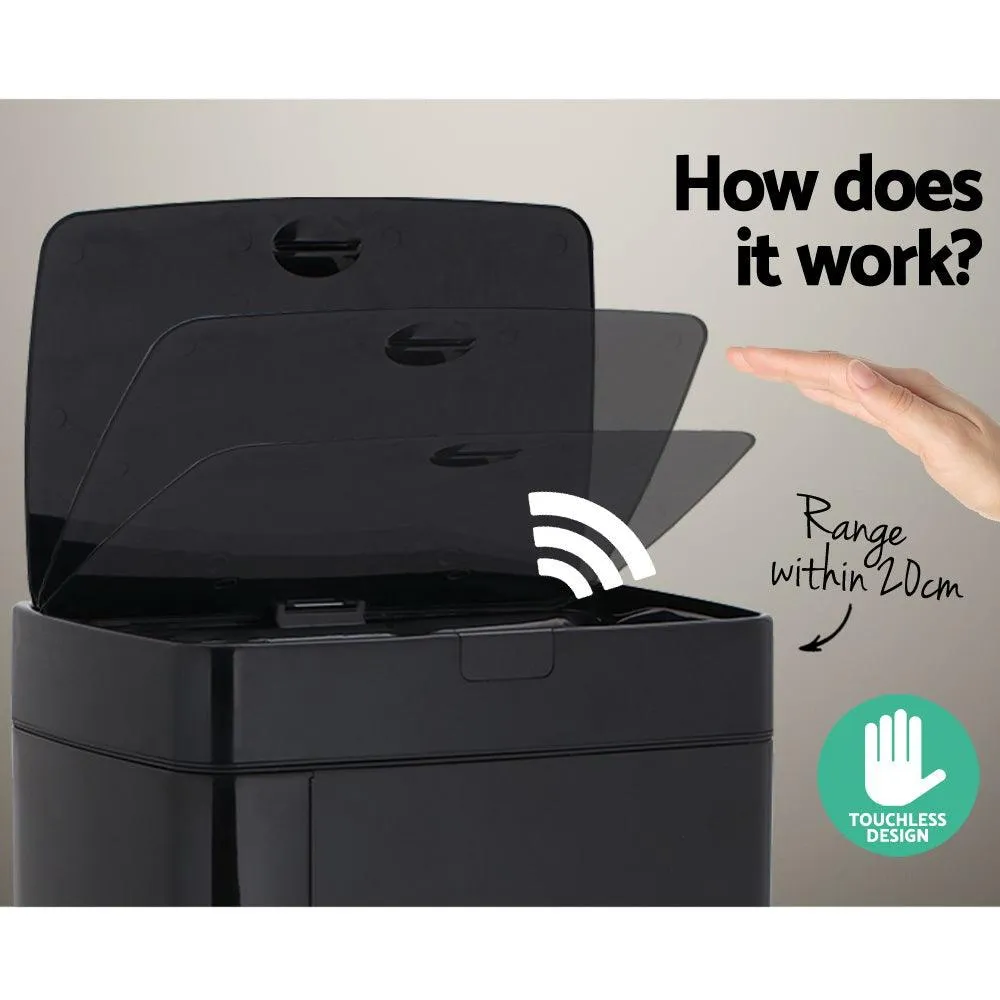Automatic Motion Sensor Rubbish Bin 45L - Black