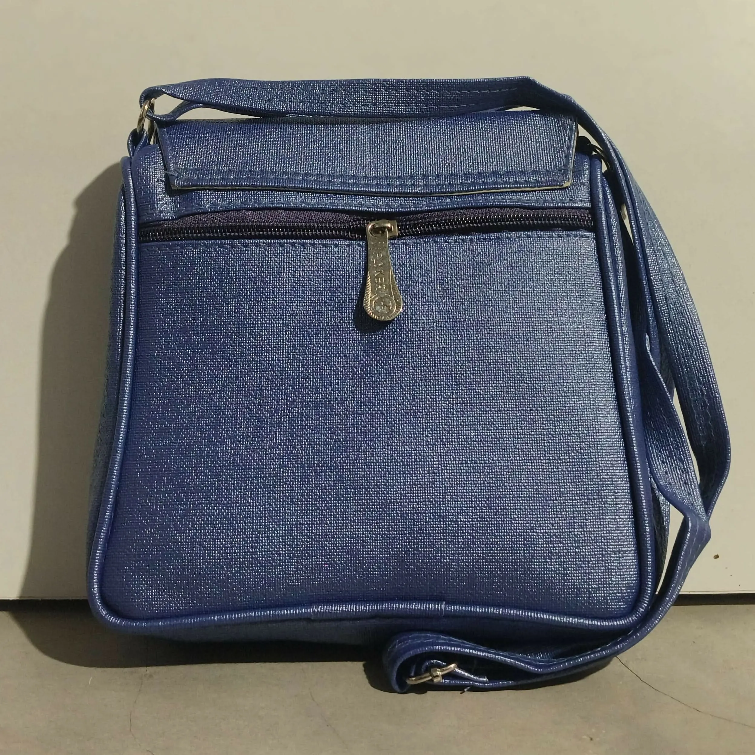 Blue Laser-Cut Crossbody Bag