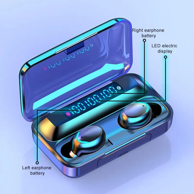 Bluetooth Earphone with Noise Reduction & Breathing Light Hand Strap