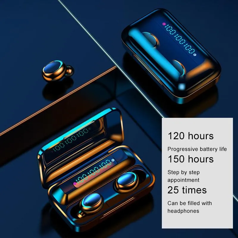Bluetooth Earphone with Noise Reduction & Breathing Light Hand Strap