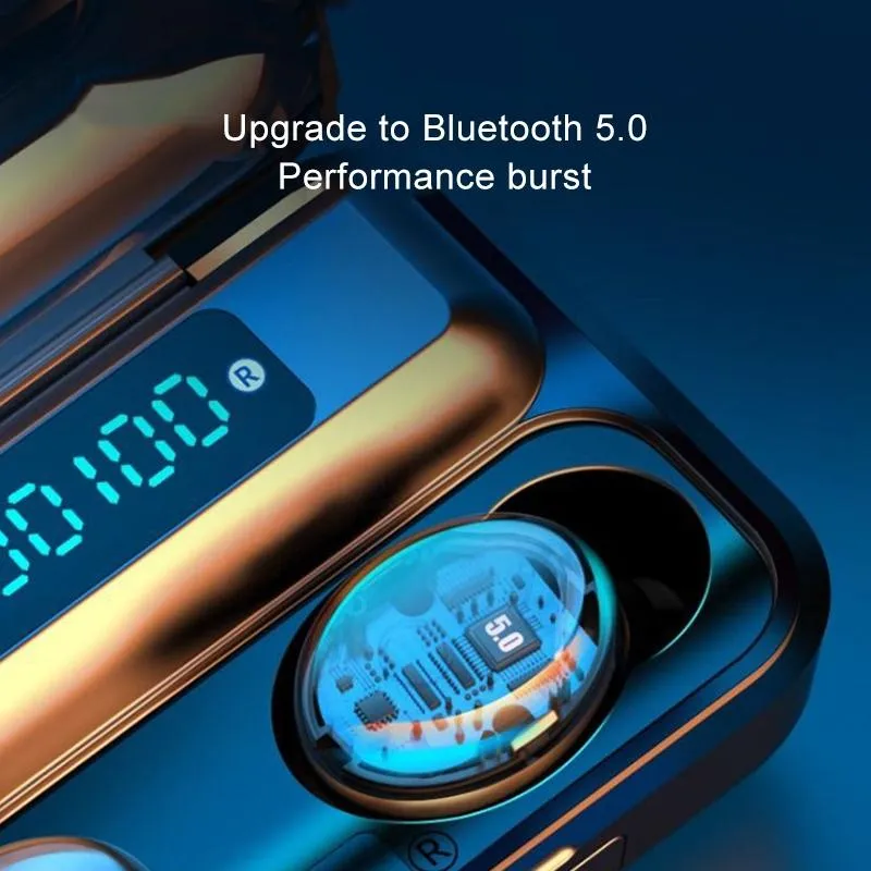 Bluetooth Earphone with Noise Reduction & Breathing Light Hand Strap
