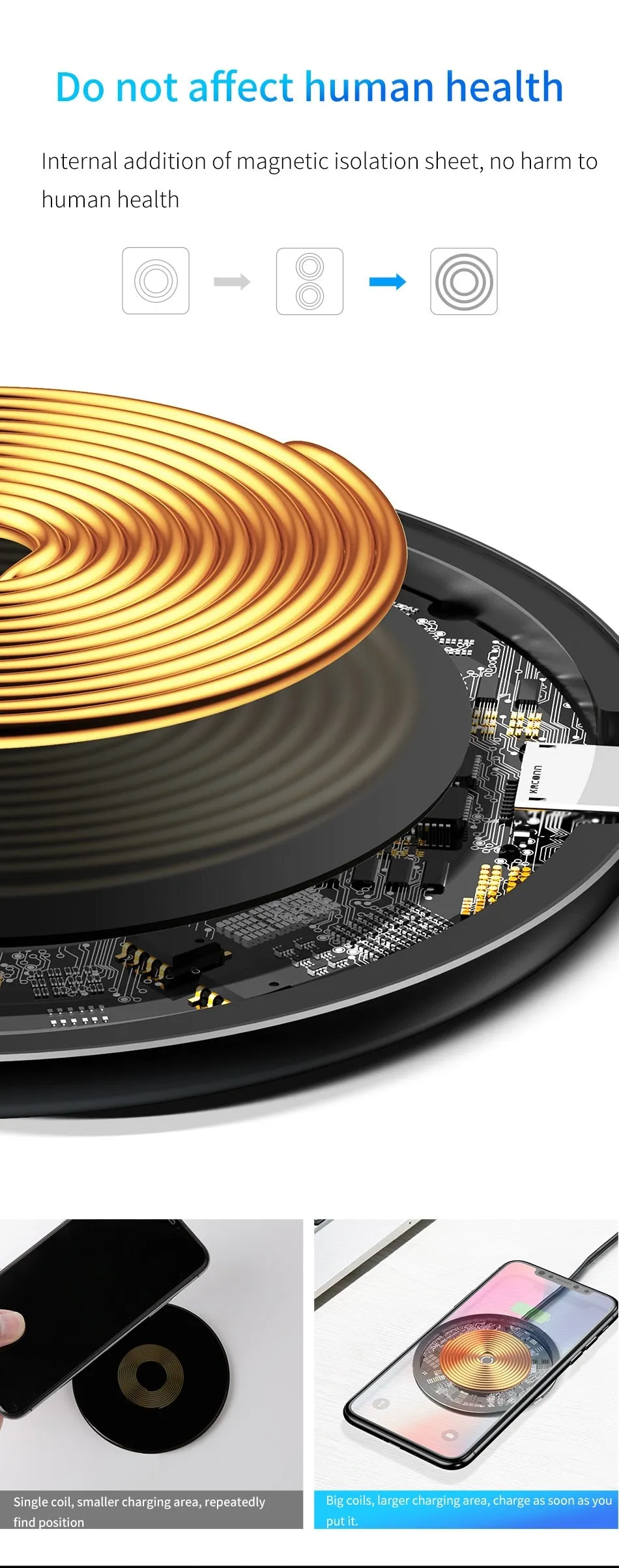 Fast Wireless Phone Charging Pad