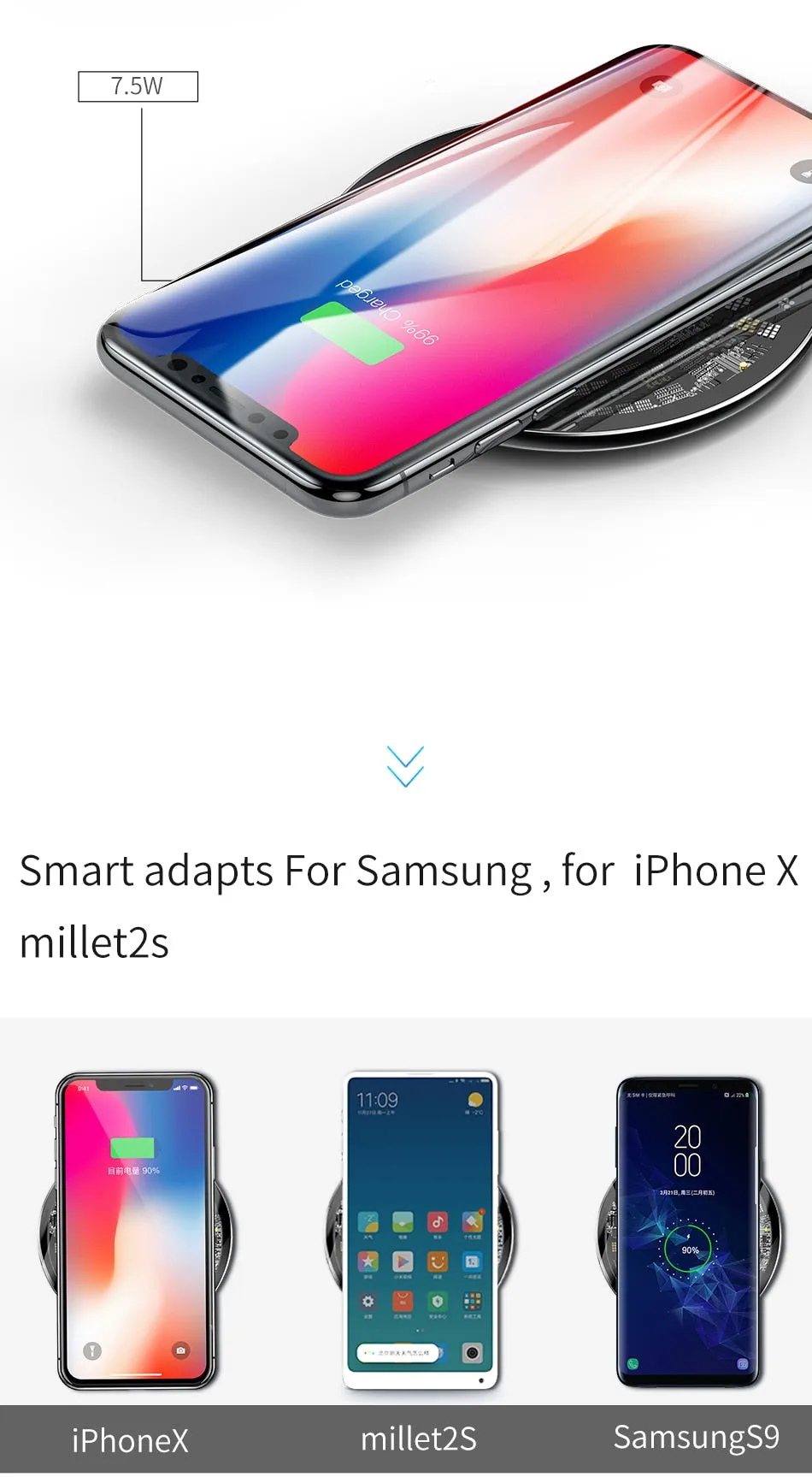 Fast Wireless Phone Charging Pad