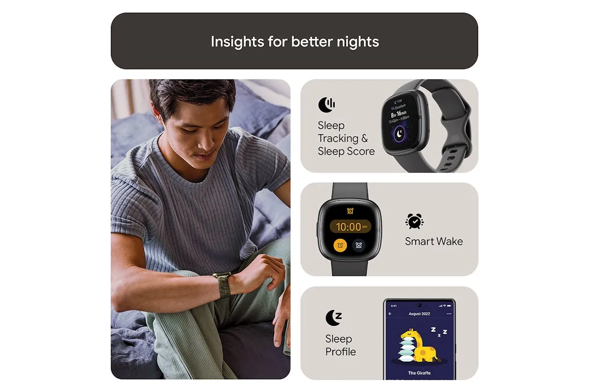 Fitbit Sense 2 Smartwatch | Shadow Grey & Graphite