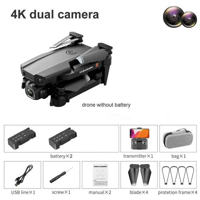 VR Mini Drone 4K HD Profesional Aerial Photography Folding Quadcopter With Dual Cameras